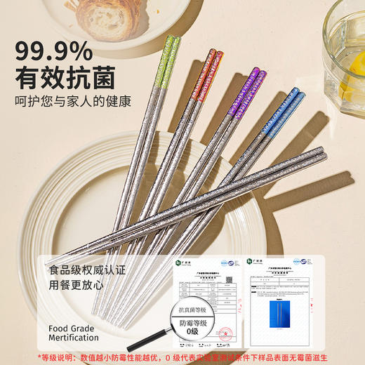 摩登主妇纯钛筷子家用高档抗菌防霉儿童一人一筷专人专用筷子套装 商品图3