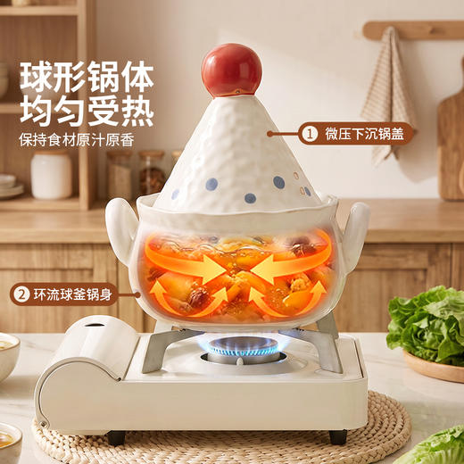 摩登主妇砂锅煲家用塔吉锅燃气灶专用沙锅耐高温干烧不裂煲汤炖锅 商品图2