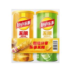 乐事62g*2原味+黄瓜罐装无限组合包
