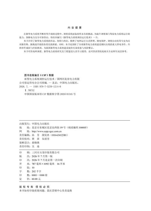 新型电力系统调控运行技术 商品图3