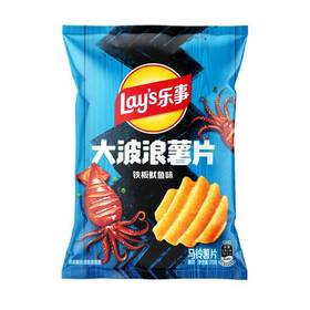 乐事70g铁板烤鱿鱼味大波浪薯片