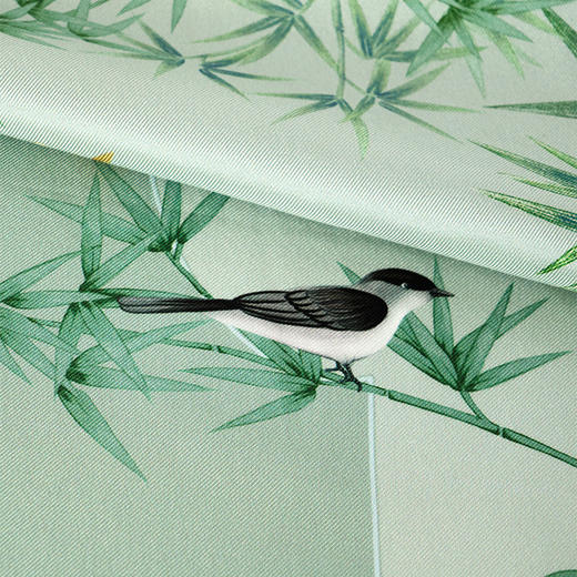 双面印花中方巾-竹韵雅颂 商品图2