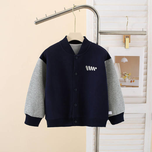 【29.9元/件起】儿童撞色棒球服外套男童女童春秋季上衣中大童洋气韩版休闲开衫★★爱宝好物 商品图2