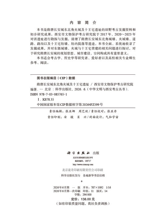 隋唐长安城东北角夹城及十王宅遗址 商品图2