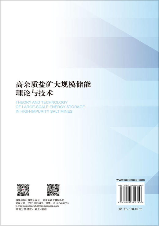 高杂质盐矿大规模储能理论与技术 施锡林等 9787030861399 商品图1