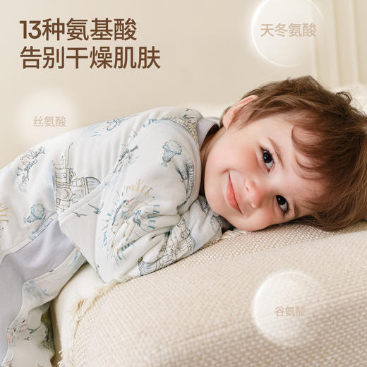 【宝宝安睡】EMXEE嫚熙婴童丝麻羊毛夹棉分腿睡袋2026新款 商品图2
