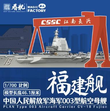 【中船文化出品 免胶分色 4种舰载机】福建舰拼装模型1：700 ds（zc）少量到货，预售一周左右发货完成 商品图4