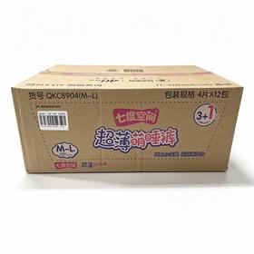 七度空间3+1片M-L码超薄萌睡裤装QKC8904 *12袋/箱