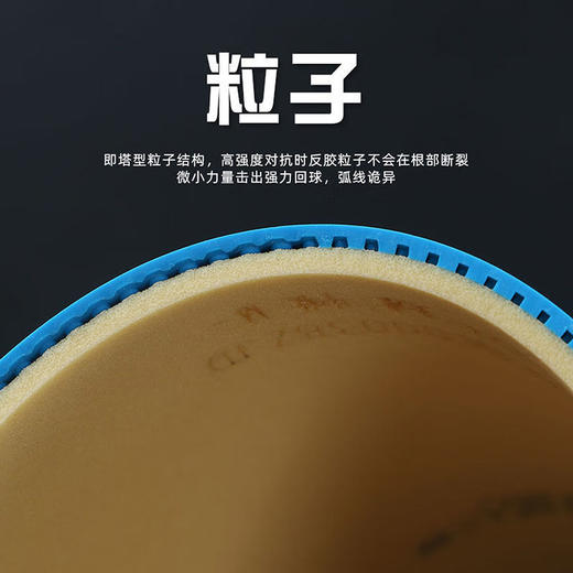 【送紫三星乒乓球】Yinhe银河月球12乒乓球胶皮套胶高弹速度型无机涩性反胶蓝色 商品图2