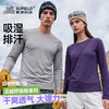 【吸湿排汗 轻盈透气】素湃云绒呼吸格圆领长袖T恤B3626  内里轻柔绒面 柔软贴肤 商品缩略图0