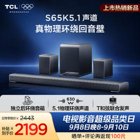 TCL回音壁S65K  独立后环绕音箱   5.1物理环绕声道 杜比全景声 DTS:X T和弦