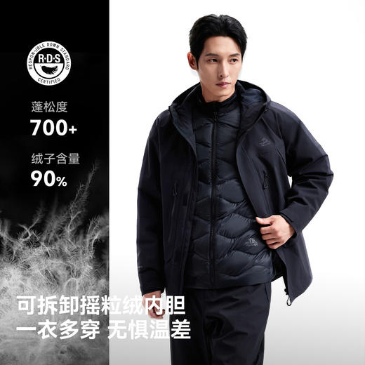 【山海2.0】伯希和户外三合一冲锋衣男羽绒内胆防水防风登山服女 商品图2