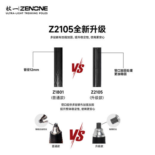 【ZENONE/Z2105】杖一碳素轻量化越野杖·碳素2.0 商品图4
