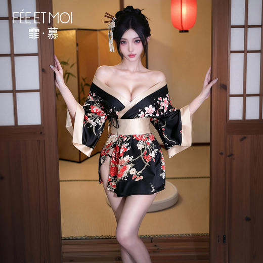 【情趣内衣】霏慕&谜姬 日系印花宽袖和服7972 商品图1
