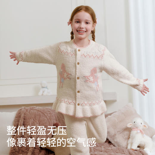 【宝宝服饰】嫚熙儿童家居服套装半边绒宝宝睡衣女童秋冬2026新款保暖新品 商品图3