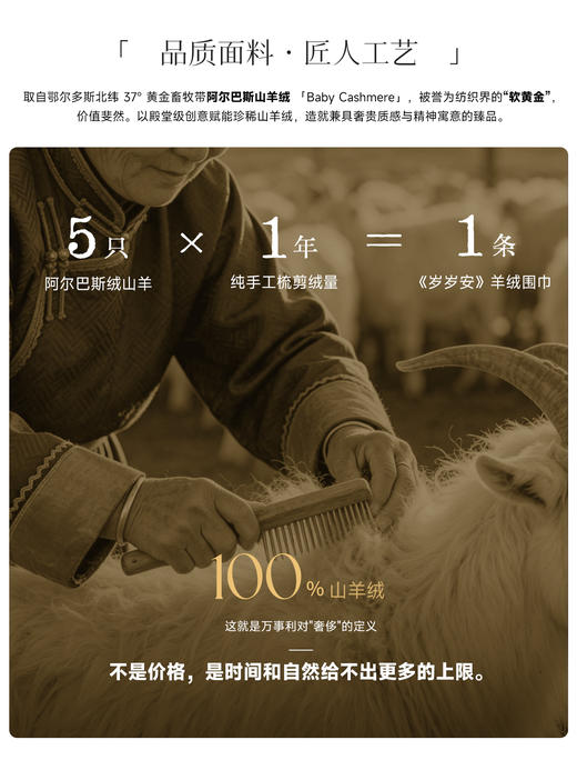 万事利羊绒围巾-岁岁安 商品图6