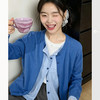 西遇温柔假两件开衫女2026秋新款圆领叠穿感宽松显瘦针织长袖上衣SS060890 商品缩略图3