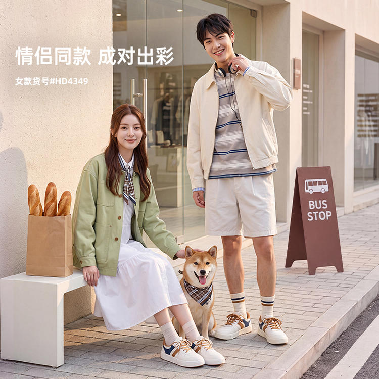 秋冬上新【盼喜 男女款鞋子】超轻三明治板鞋
