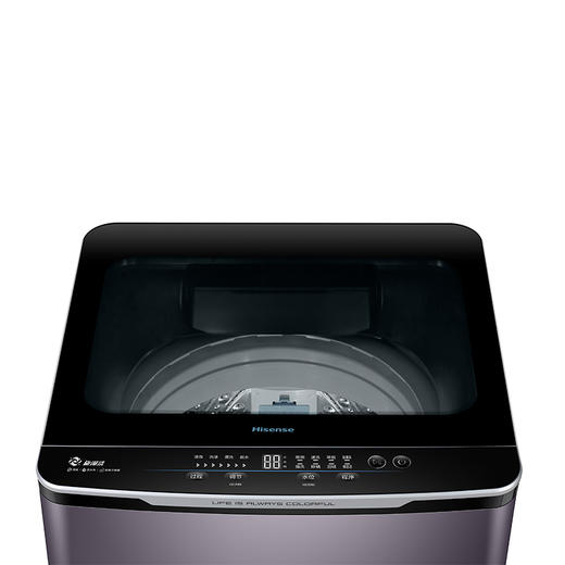 海信 洗衣机 XQB100-V359D 星曜紫 10公斤全自动波轮洗衣机 一级能效 LED数码显示 不锈钢内筒 DDM变频 680转/分钟 下排水 洗净比0.9 按键电脑控制 全自动 商品图2