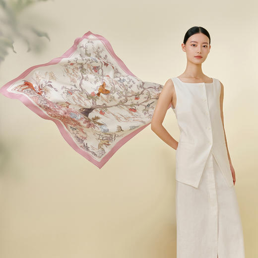 双面印花大方巾-生命之树 商品图0