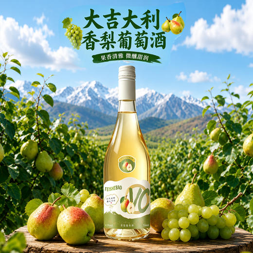 一口沦陷！【 梨香+葡萄香，口感封神】菲奢堡 大吉大利·香梨 新疆葡萄酒 鲜果风味酿造 4.5%vol低度微醺 清爽解腻 750ml/瓶 商品图6