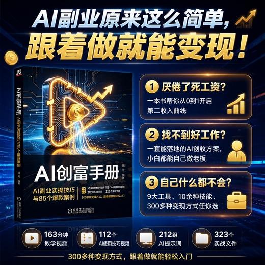 AI创富手册:AI副业实操技巧与85个爆款案例 商品图2