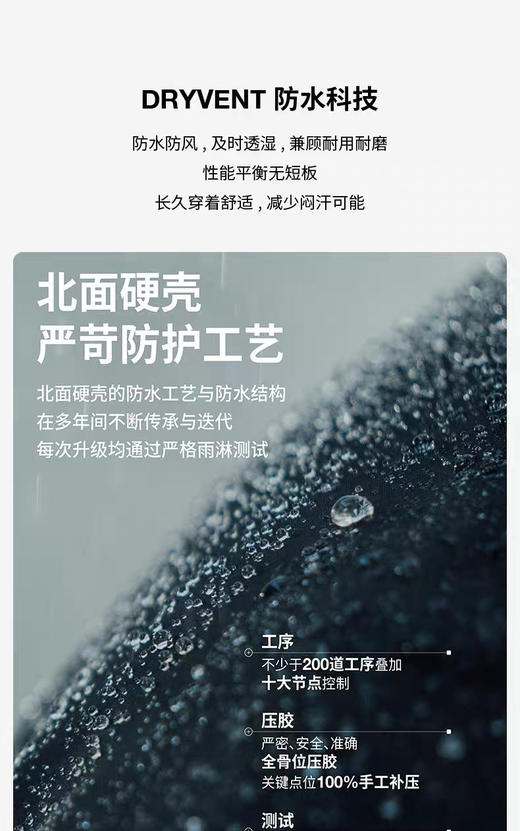 原单北面女士硬壳冲锋衣外套091101 商品图6