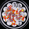 【老精稀】2012年龙年彩色银币 本色银币 扇形银币 轻微氧化 一盎司 足银999 无盒带证书 商品缩略图1