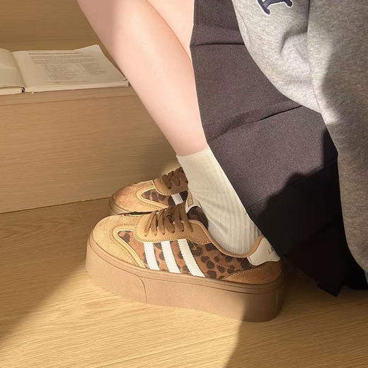 西遇厚底德训鞋女2026新款秋季美拉德复古增高超好看休闲运动鞋P0066691 商品图2