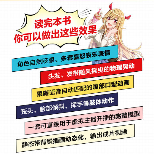 10天掌握Live2D模型制作 Live2D入门建模教程*基础 动态立绘二次元角色动画设计漫画视频制作 商品图2