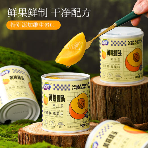 【清爽不腻】奇伟爆汁黄桃/蜜桔/葡萄/菠萝/甜杏/草莓水果罐头 开罐即食果汁罐头 商品图4