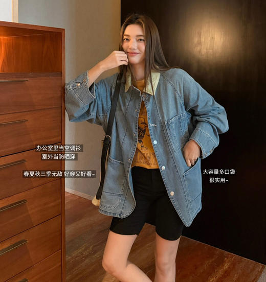 韩国SPELLEDI*T复古牛仔外套082902 商品图4