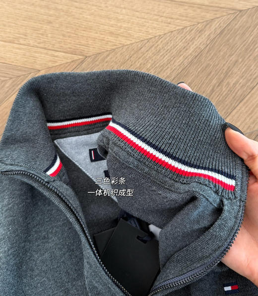 Tomm*y 男士拉链开衫毛衣代工渠道细支全棉版！ 商品图12