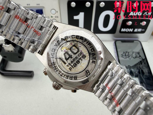 新品-BLS百年灵机械计时系列"金熊猫"男士腕表 表径42mm 子弹链钢带 商品图8