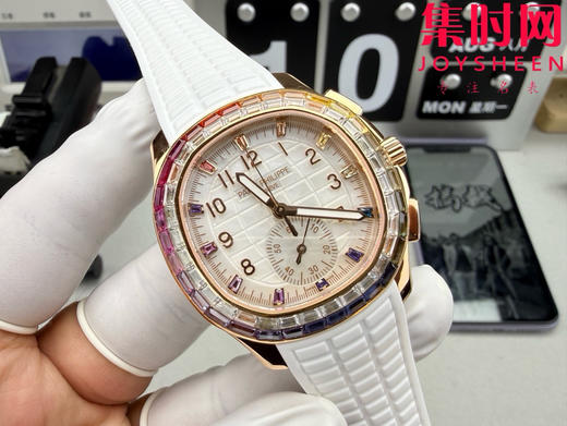 PPM百达翡丽Aquanaut系列 糖豆圈 彩虹圈手雷7968 V2版 中性腕表 表径39.9mm 男女皆可佩戴 小手腕福音！Luce7968-“彩虹”计时腕表！ 商品图2