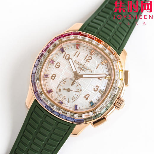 PPM百达翡丽Aquanaut系列 糖豆圈 彩虹圈手雷7968 V2版 中性腕表 表径39.9mm 男女皆可佩戴 小手腕福音！Luce7968-“彩虹”计时腕表！ 商品图2