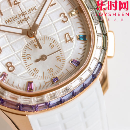 PPM百达翡丽Aquanaut系列 糖豆圈 彩虹圈手雷7968 V2版 中性腕表 表径39.9mm 男女皆可佩戴 小手腕福音！Luce7968-“彩虹”计时腕表！ 商品图4