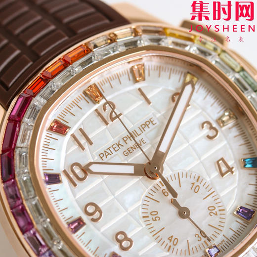 PPM百达翡丽Aquanaut系列 糖豆圈 彩虹圈手雷7968 V2版 中性腕表 表径39.9mm 男女皆可佩戴 小手腕福音！Luce7968-“彩虹”计时腕表！ 商品图3