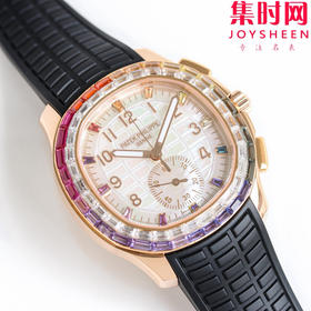 PPM百达翡丽Aquanaut系列 糖豆圈 彩虹圈手雷7968 V2版 中性腕表 表径39.9mm 男女皆可佩戴 小手腕福音！Luce7968-“彩虹”计时腕表！