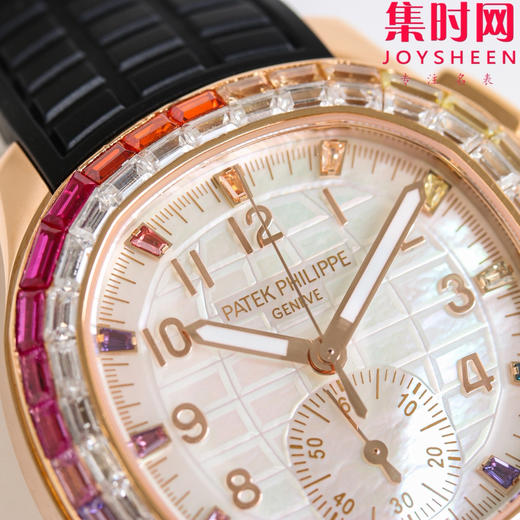 PPM百达翡丽Aquanaut系列 糖豆圈 彩虹圈手雷7968 V2版 中性腕表 表径39.9mm 男女皆可佩戴 小手腕福音！Luce7968-“彩虹”计时腕表！ 商品图3