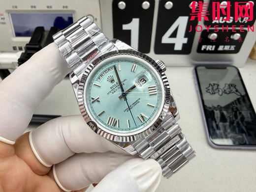 QF配重V5版 重量180克+ 冰蓝DD 劳力士星期日历型系列 冰蓝罗马 日志40mm 男士腕表 商品图1