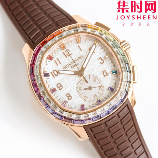 PPM百达翡丽Aquanaut系列 糖豆圈 彩虹圈手雷7968 V2版 中性腕表 表径39.9mm 男女皆可佩戴 小手腕福音！Luce7968-“彩虹”计时腕表！ 商品图0
