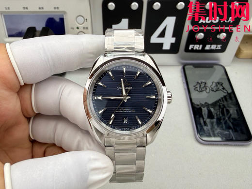欧米茄VS海马150米系列新尺寸38mm“柚木蓝”6点位日历 男士腕表 表径39mm 小手腕福音 丹东8800一体机 商品图0