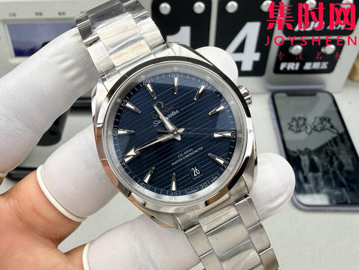 欧米茄VS海马150米系列新尺寸38mm“柚木蓝”6点位日历 男士腕表 表径39mm 小手腕福音 丹东8800一体机 商品图2