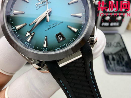 欧米茄VS海马150米系列 绿松石 蒂芙尼蓝 6点位日历 Aqua Terra 150米腕表 丹东8900一体机 男士腕表 表径41mm 商品图3