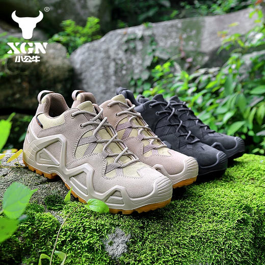 XGN小公牛户外低帮登山鞋男event防水真皮透气防滑耐磨徒步鞋 仰望 商品图2