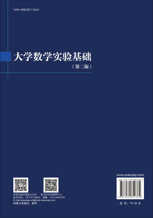 大学数学实验基础（第二版） 袁昊劼 瞿勇 编 9787030854384 商品图1