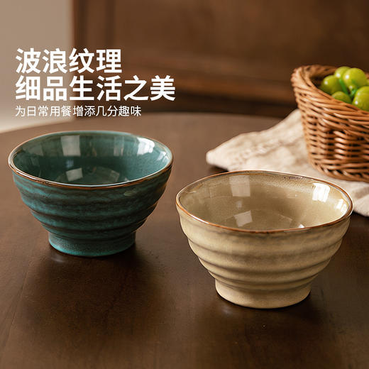 摩登主妇窑变釉下彩米饭碗家用2026新款陶瓷斗笠碗个人专用面碗具 商品图2