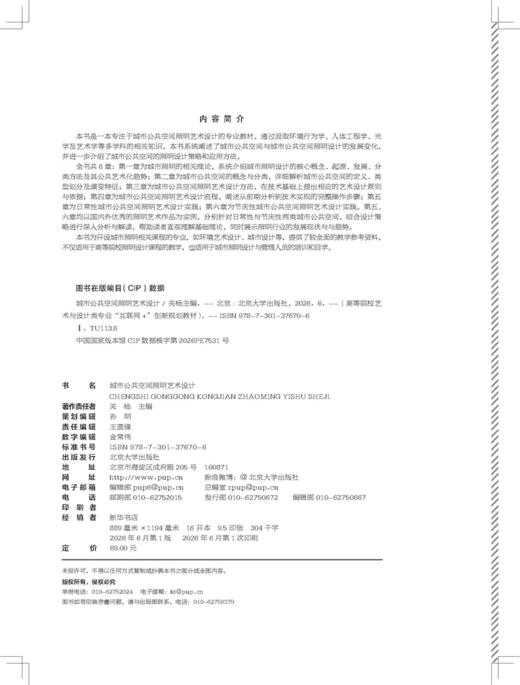 城市公共空间照明艺术设计 高等院校艺术与设计类专业"互联网+"创新规划教材 关杨 主编 商品图2