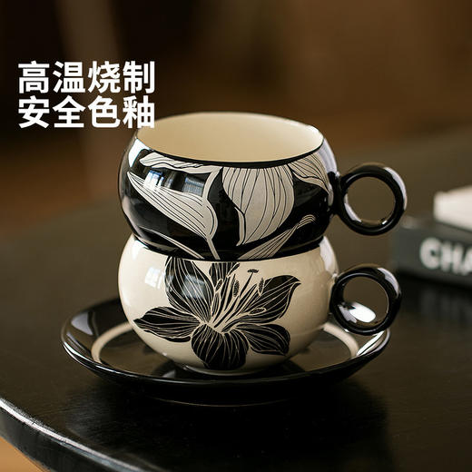 摩登主妇复古陶瓷咖啡杯碟乔迁新居礼物高档精致杯子礼盒家用水杯 商品图2